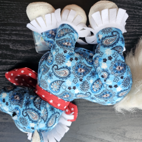 Webkinz (NO CODE) Blue Paisley Plush Toy with Red Bandana - Picture 7 of 9